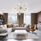 Moderno Lampadario Sputnik a 9 Luci in Stile Mid-Century