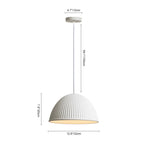 Lampadario a Cupola in Resina Rigata Minimalista Moderna a 1 Luce