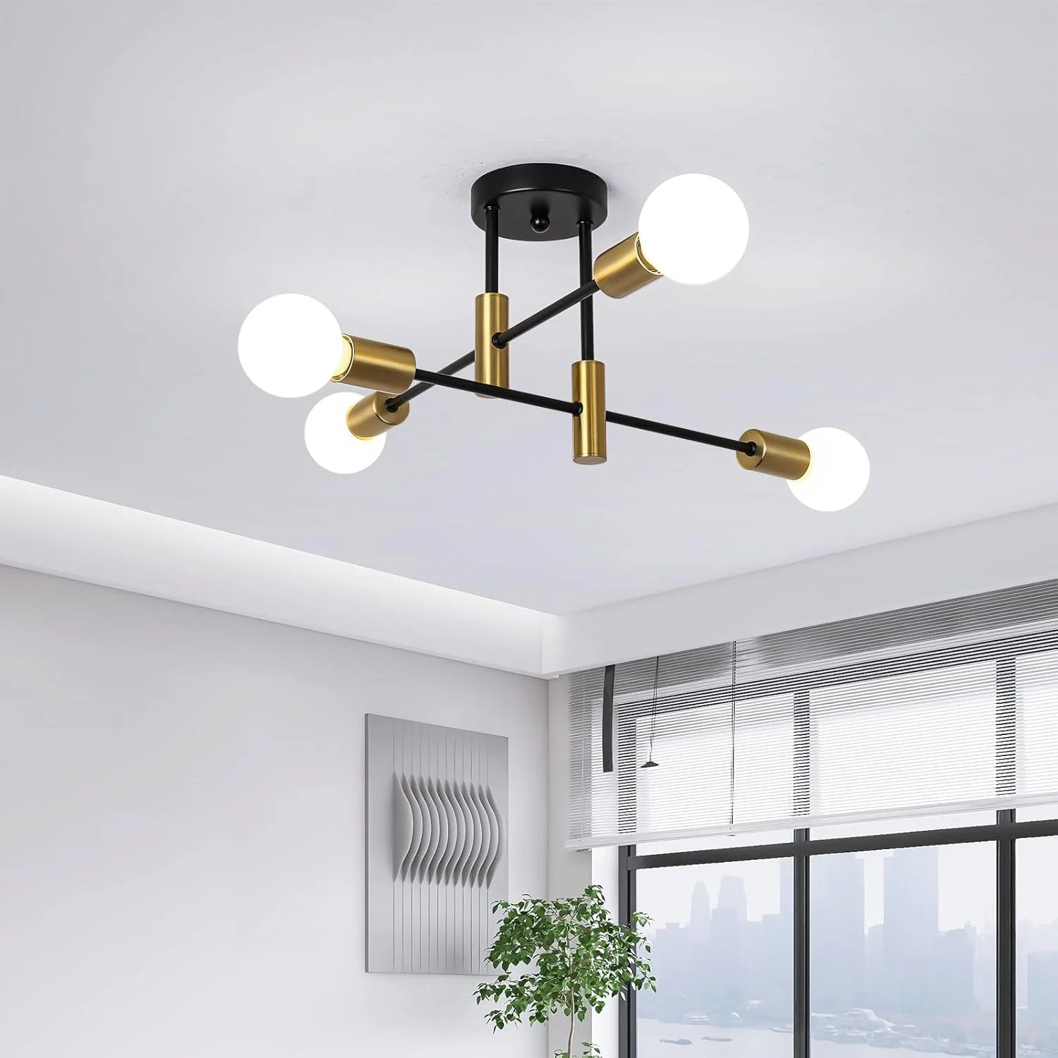 Moderna Luce da Soffitto con Più Lampadine Nordic