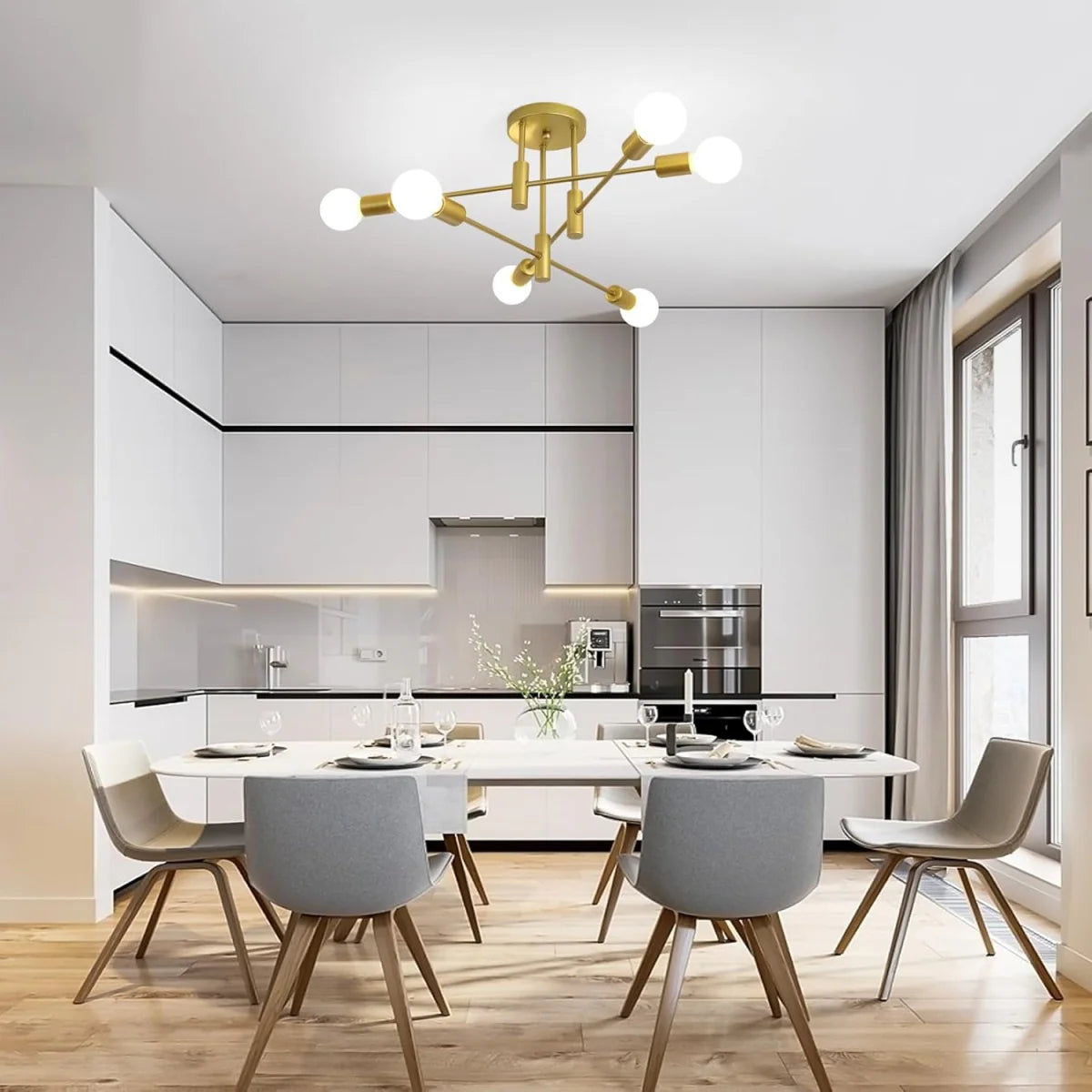 Moderna Luce da Soffitto con Più Lampadine Nordic