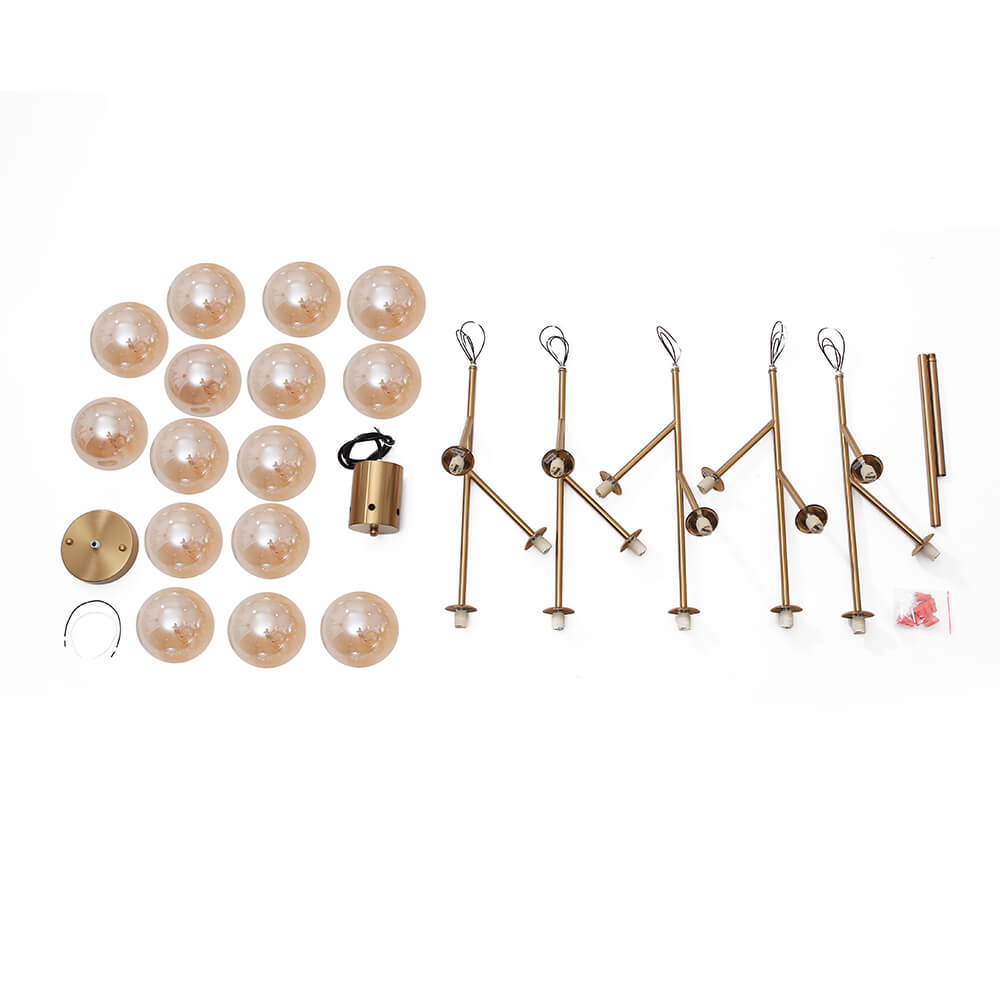 Candelabro Moderno in Vetro Seriva