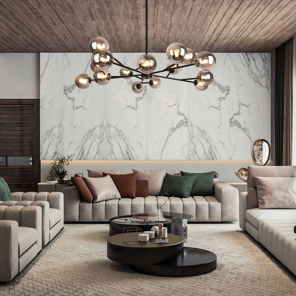 Candelabro Moderno in Vetro Seriva
