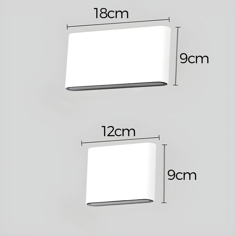 Moderno Applique da Parete Impermeabile a Doppia Testa