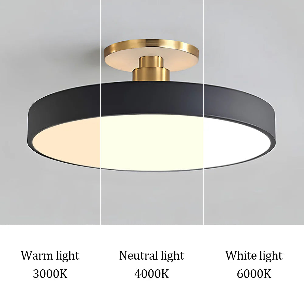 Lampada da soffitto rotonda a incasso nordica