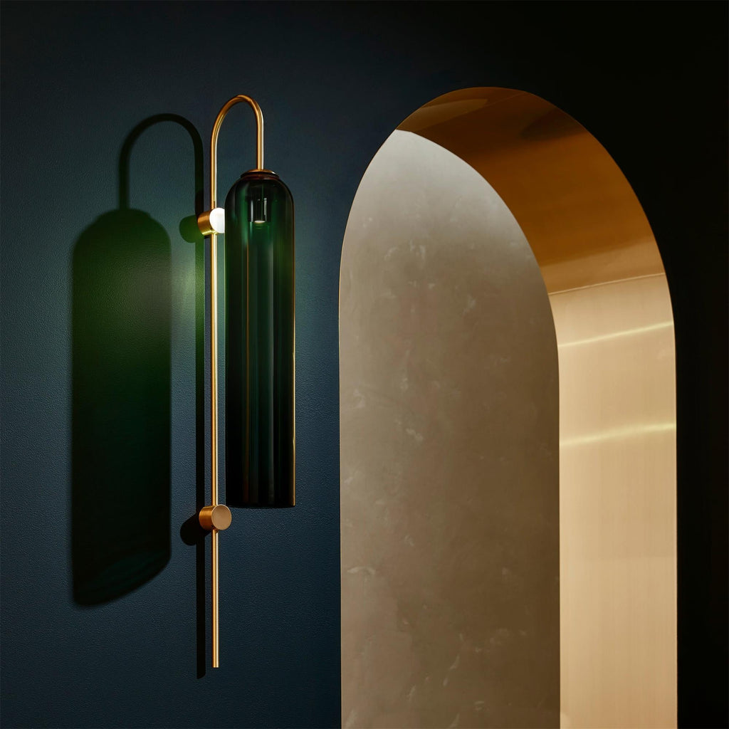Lampada da Parete Verticale in Vetro Moderna
