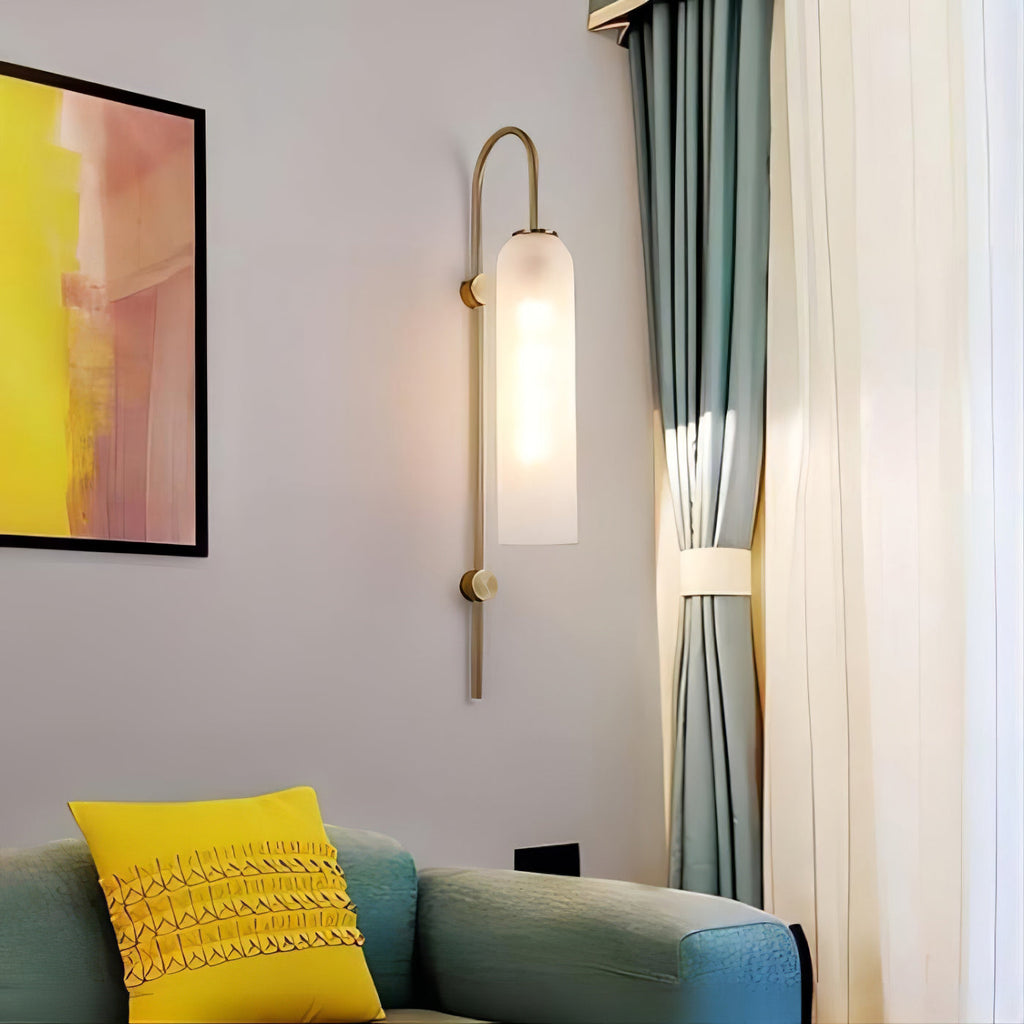 Lampada da Parete Verticale in Vetro Moderna