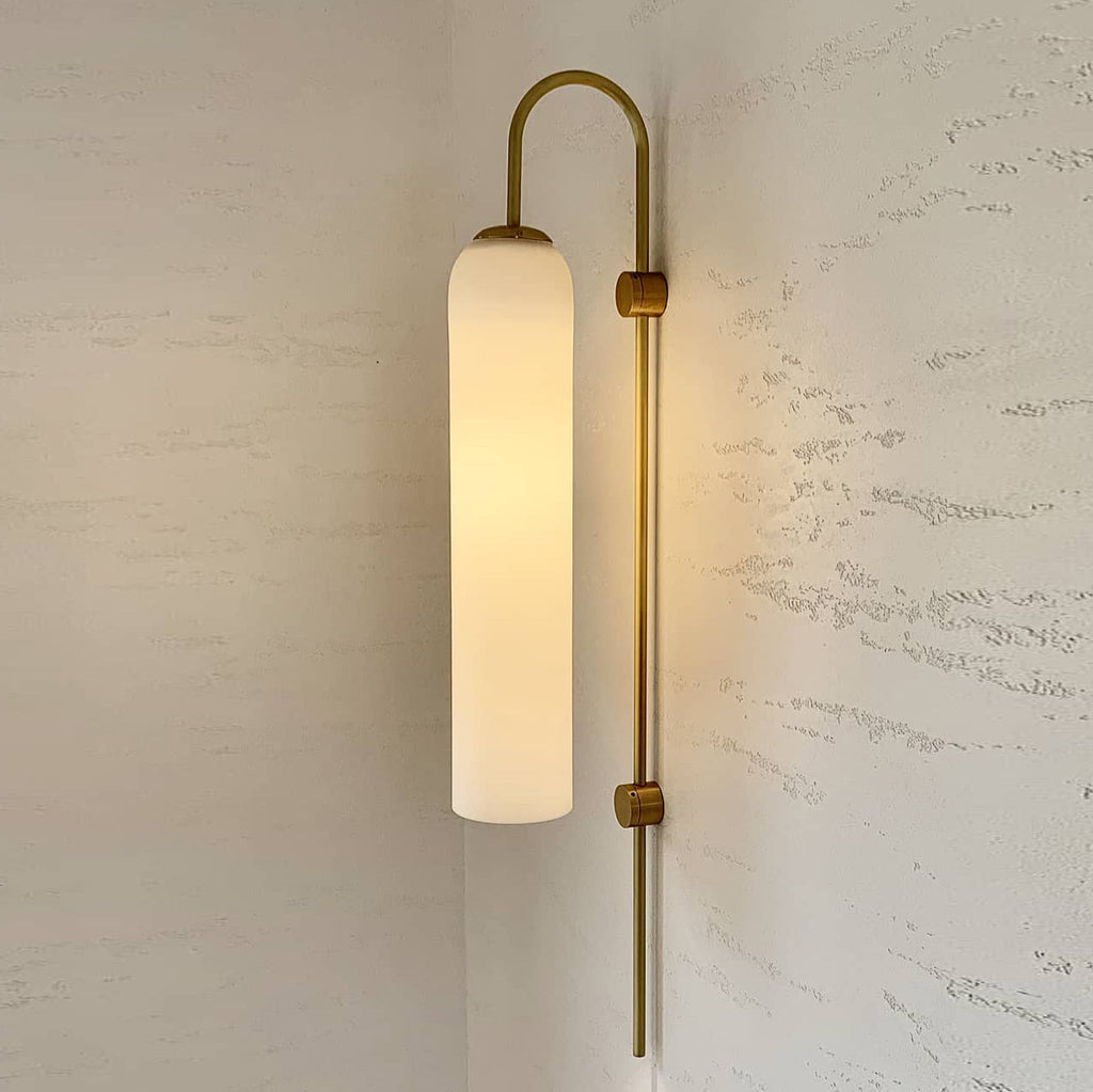 Lampada da Parete Verticale in Vetro Moderna