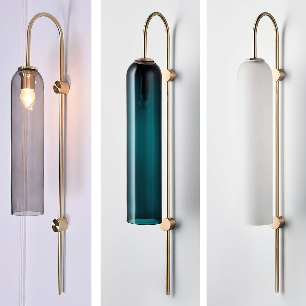 Lampada da Parete Verticale in Vetro Moderna