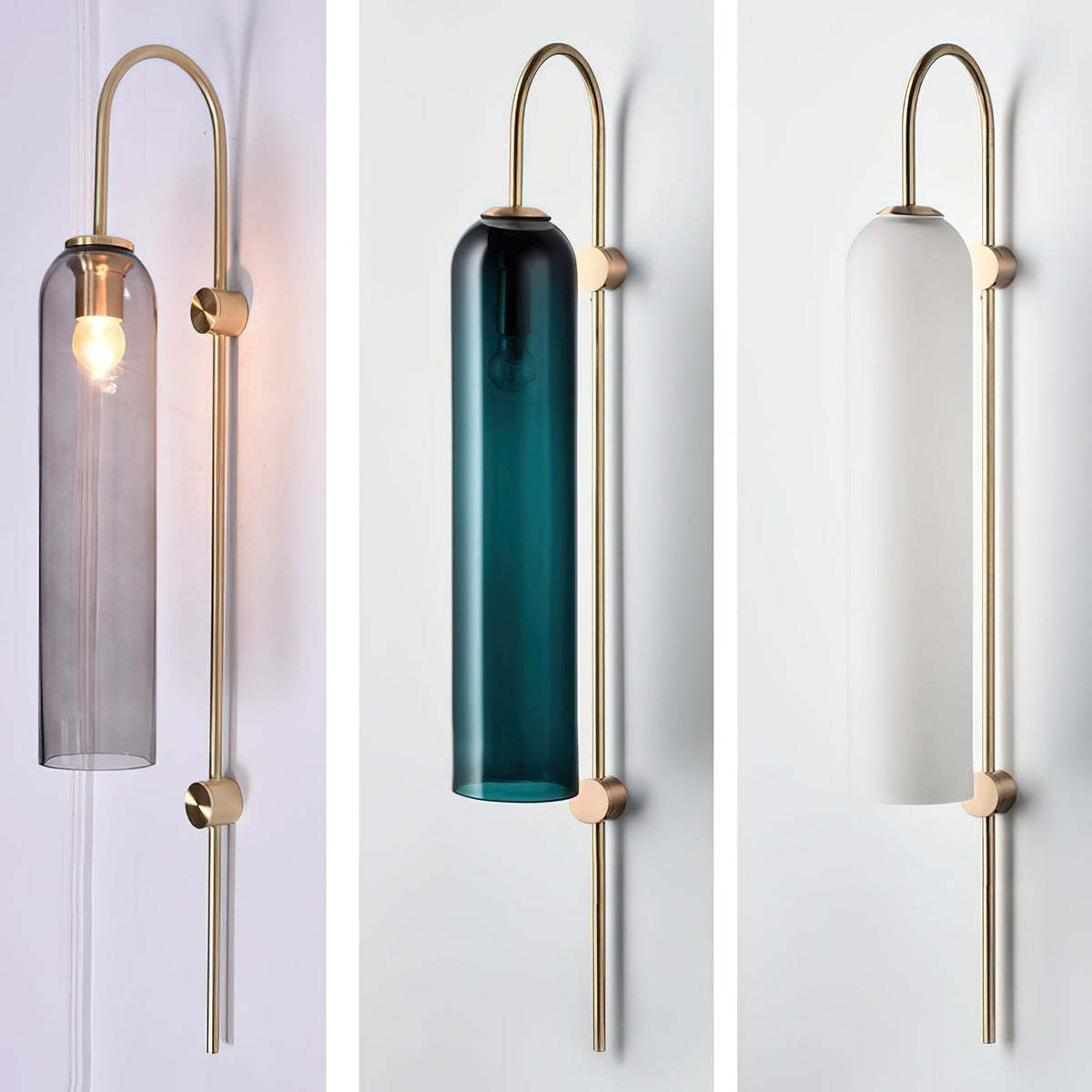 Lampada da Parete Verticale in Vetro Moderna
