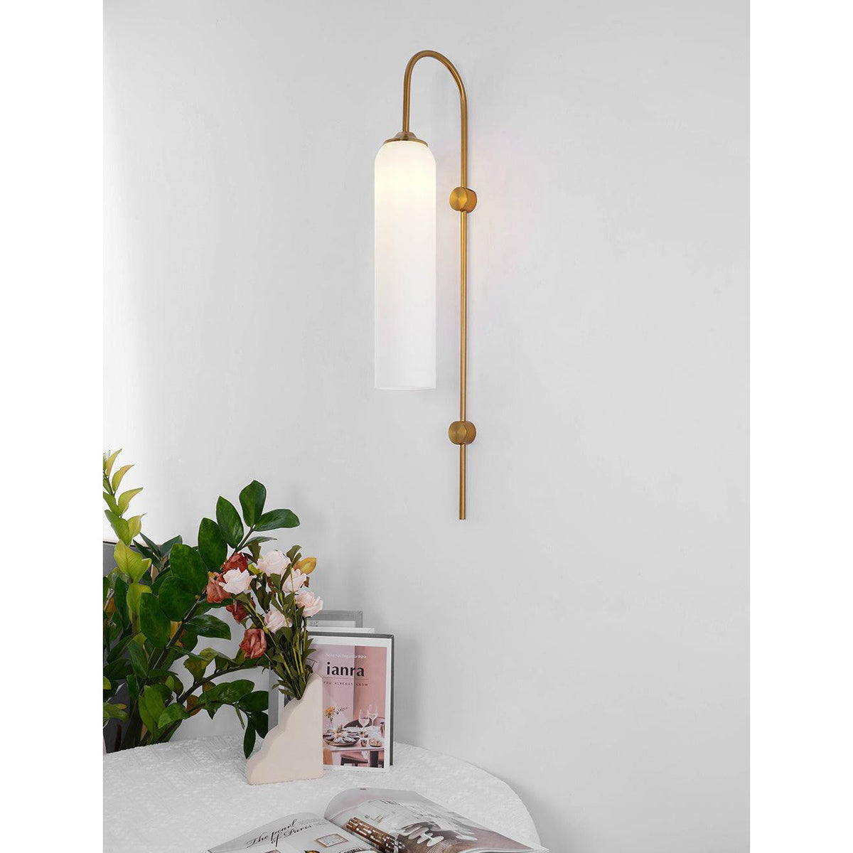 Lampada da Parete Verticale in Vetro Moderna