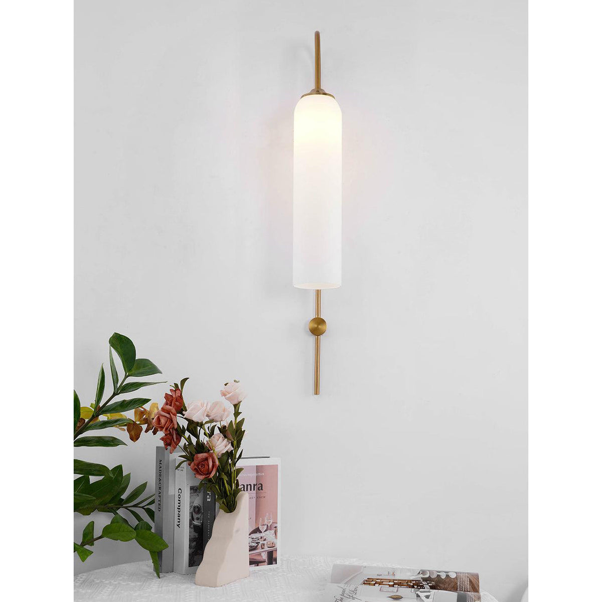 Lampada da Parete Verticale in Vetro Moderna