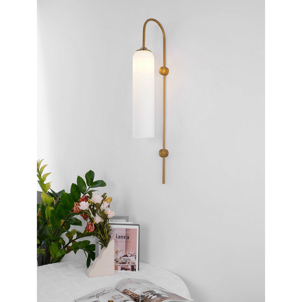 Lampada da Parete Verticale in Vetro Moderna