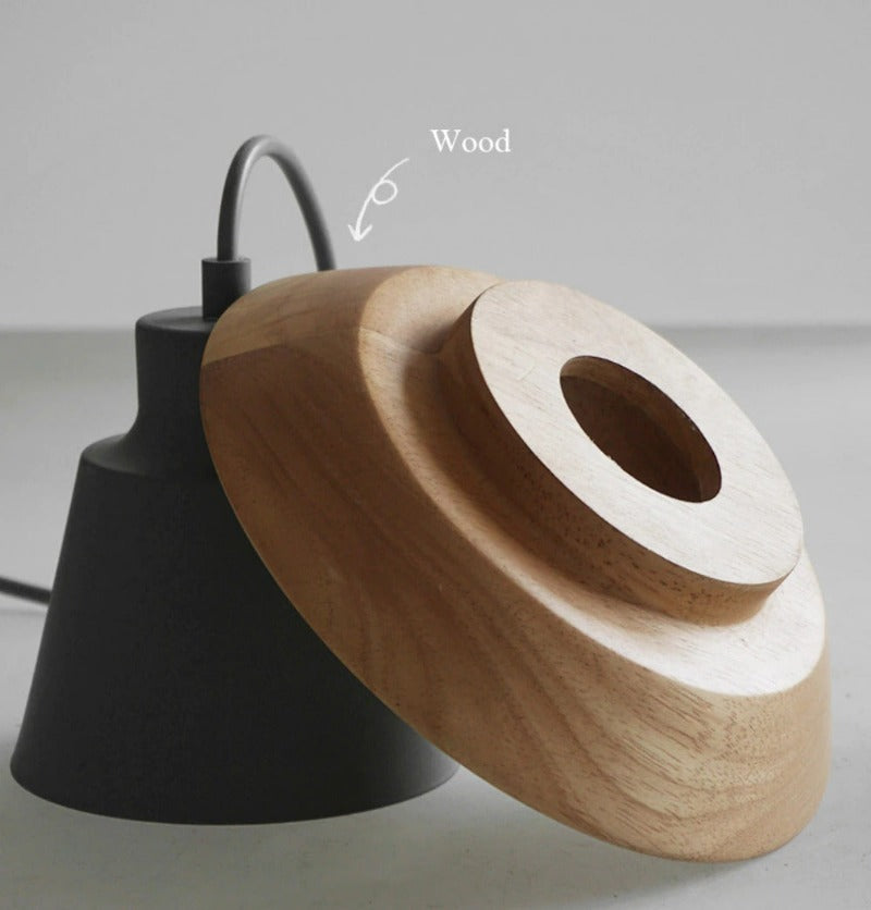 Lampada a sospensione in legno | Design nordico naturale