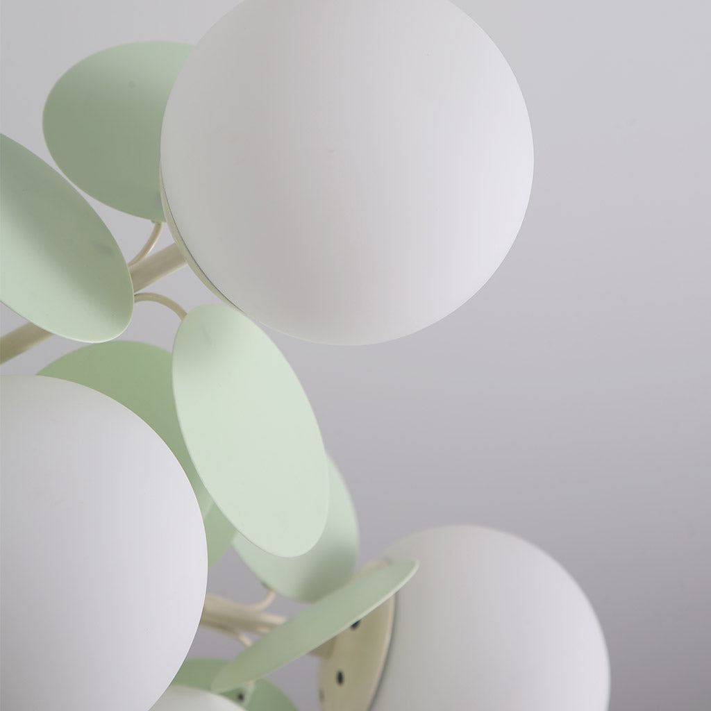 Lampada da soffitto moderna con sfere in vetro opale multiple