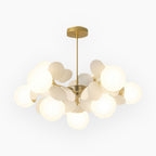 Lampada da soffitto moderna con sfere in vetro opale multiple