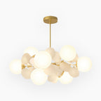 Lampada da soffitto moderna con sfere in vetro opale multiple