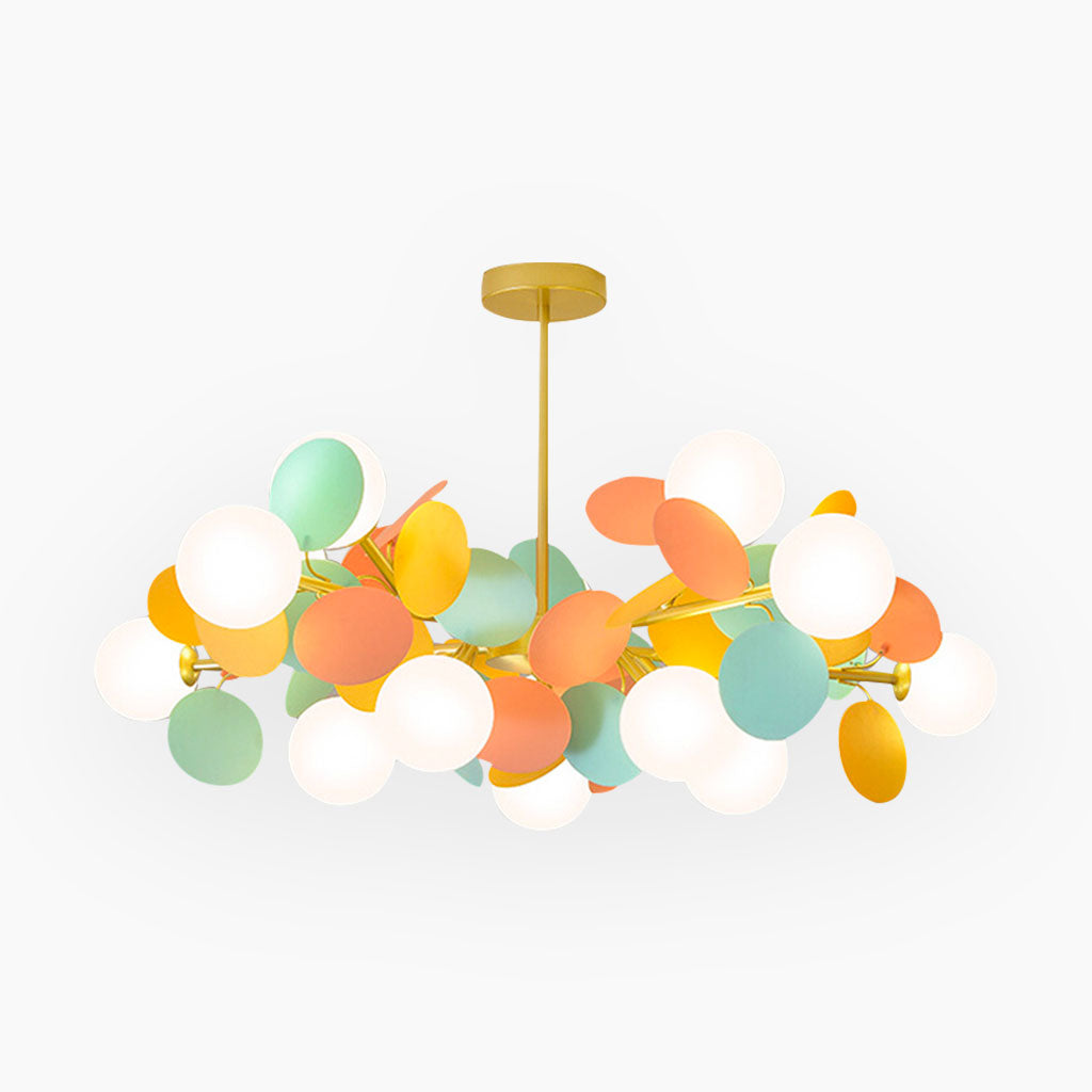 Lampada da soffitto moderna con sfere in vetro opale multiple
