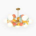 Lampada da soffitto moderna con sfere in vetro opale multiple