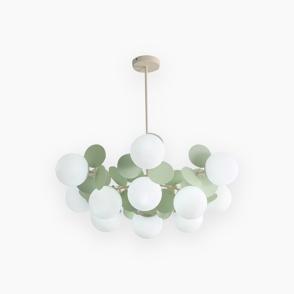 Lampada da soffitto moderna con sfere in vetro opale multiple