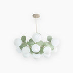 Lampada da soffitto moderna con sfere in vetro opale multiple