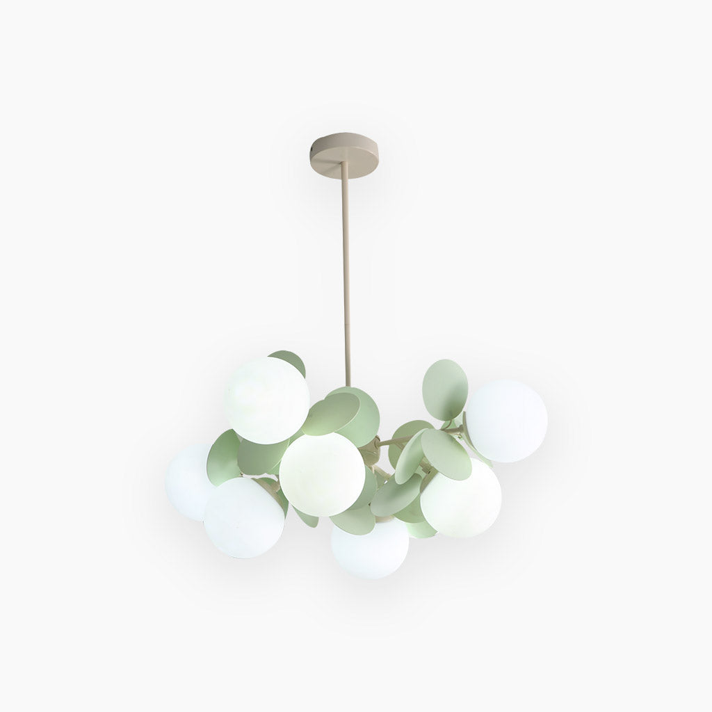 Lampada da soffitto moderna con sfere in vetro opale multiple