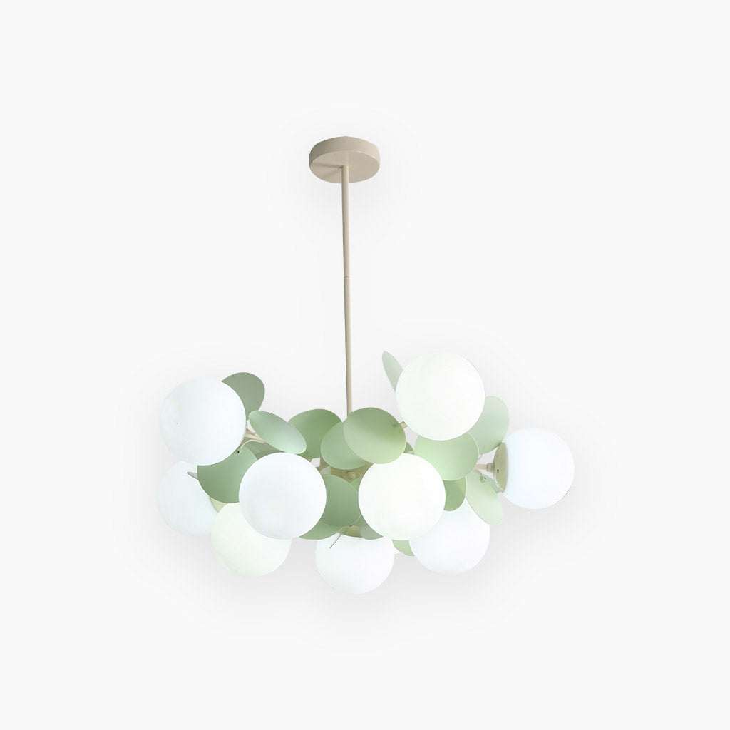 Lampada da soffitto moderna con sfere in vetro opale multiple