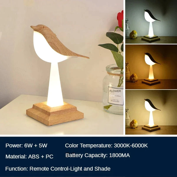 Lampada da Tavolo Esclusiva a Forma di Uccello