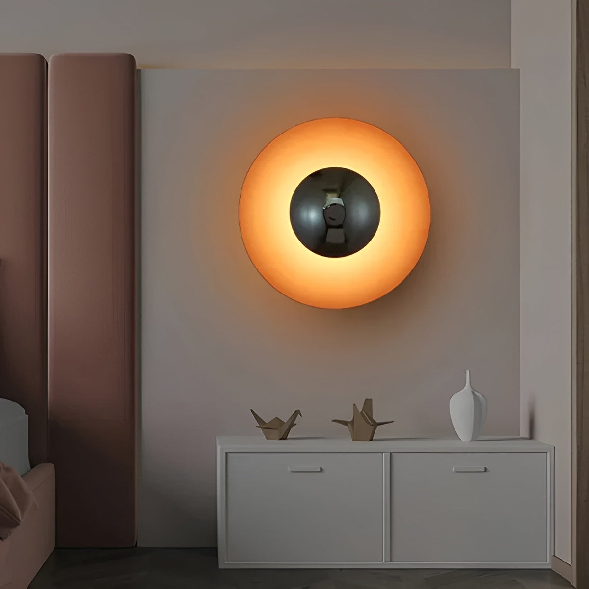 Lampada da parete LED rotonda – Design moderno con luce calda | Accenti eleganti per la tua casa