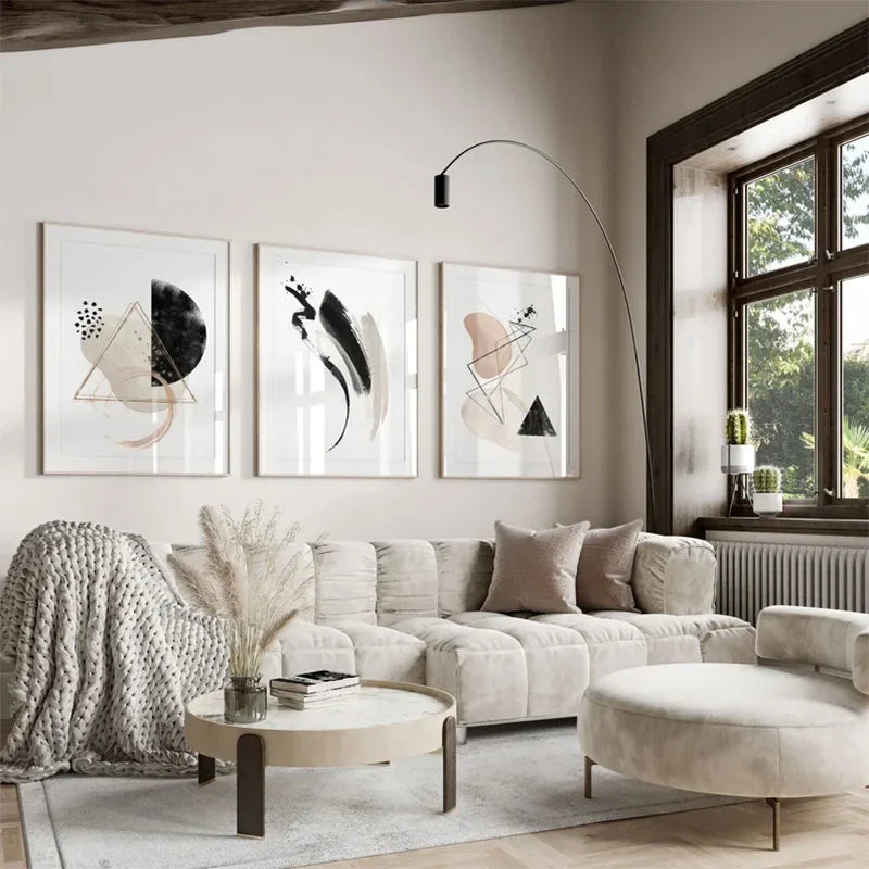 Arte moderna da parete – Stampa su tela – Neutro – Verticale – Minimalista – Stampa di alta qualità su canvas