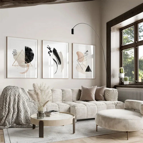 Arte moderna da parete – Stampa su tela – Neutro – Verticale – Minimalista – Stampa di alta qualità su canvas