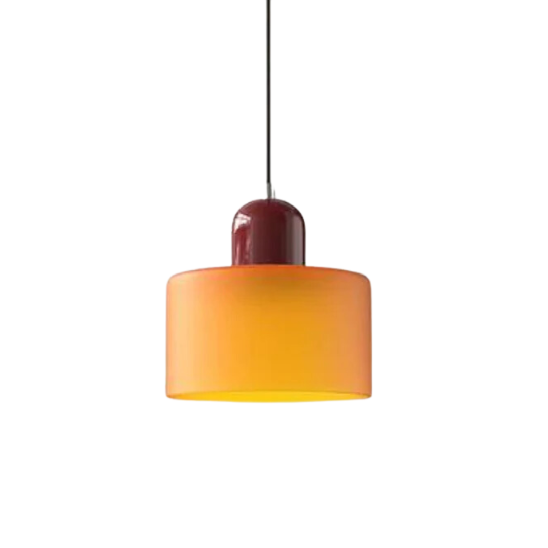 Lampada a sospensione in vetro – Elegante lampada cilindrica per ambienti accoglienti