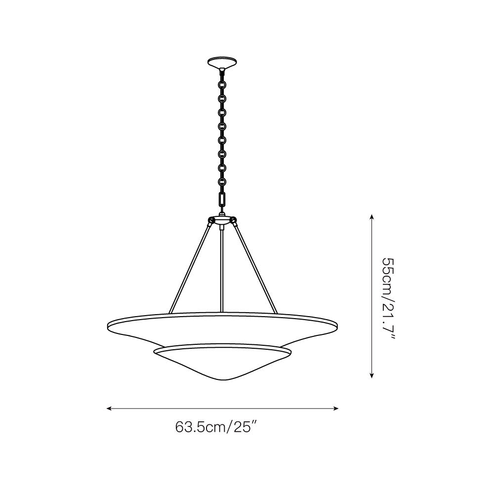 Lampadario in Ottone Avinisra