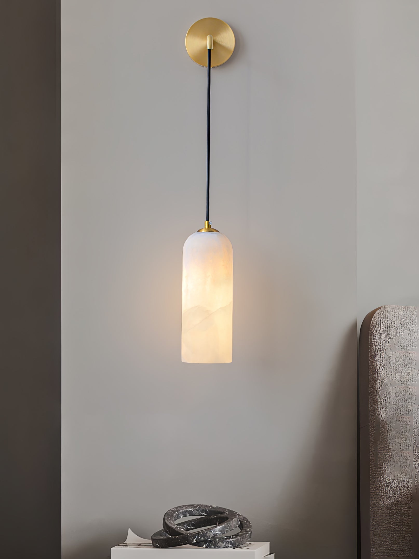 Lampada da Parete Vaelara in Alabastro