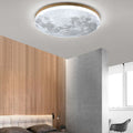Monza Maan Lampada da Soffitto – Legno e Acrilico – Motivo Luna – Ø 26/38/48 cm – Design Elegante per il Soggiorno