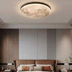 Monza Maan Lampada da Soffitto – Legno e Acrilico – Motivo Luna – Ø 26/38/48 cm – Design Elegante per il Soggiorno