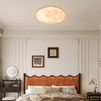 Monza Maan Lampada da Soffitto – Legno e Acrilico – Motivo Luna – Ø 26/38/48 cm – Design Elegante per il Soggiorno