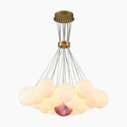 Lampadario a Globo in Vetro con Diverse Ombre Rotonde