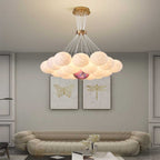 Lampadario a Globo in Vetro con Diverse Ombre Rotonde
