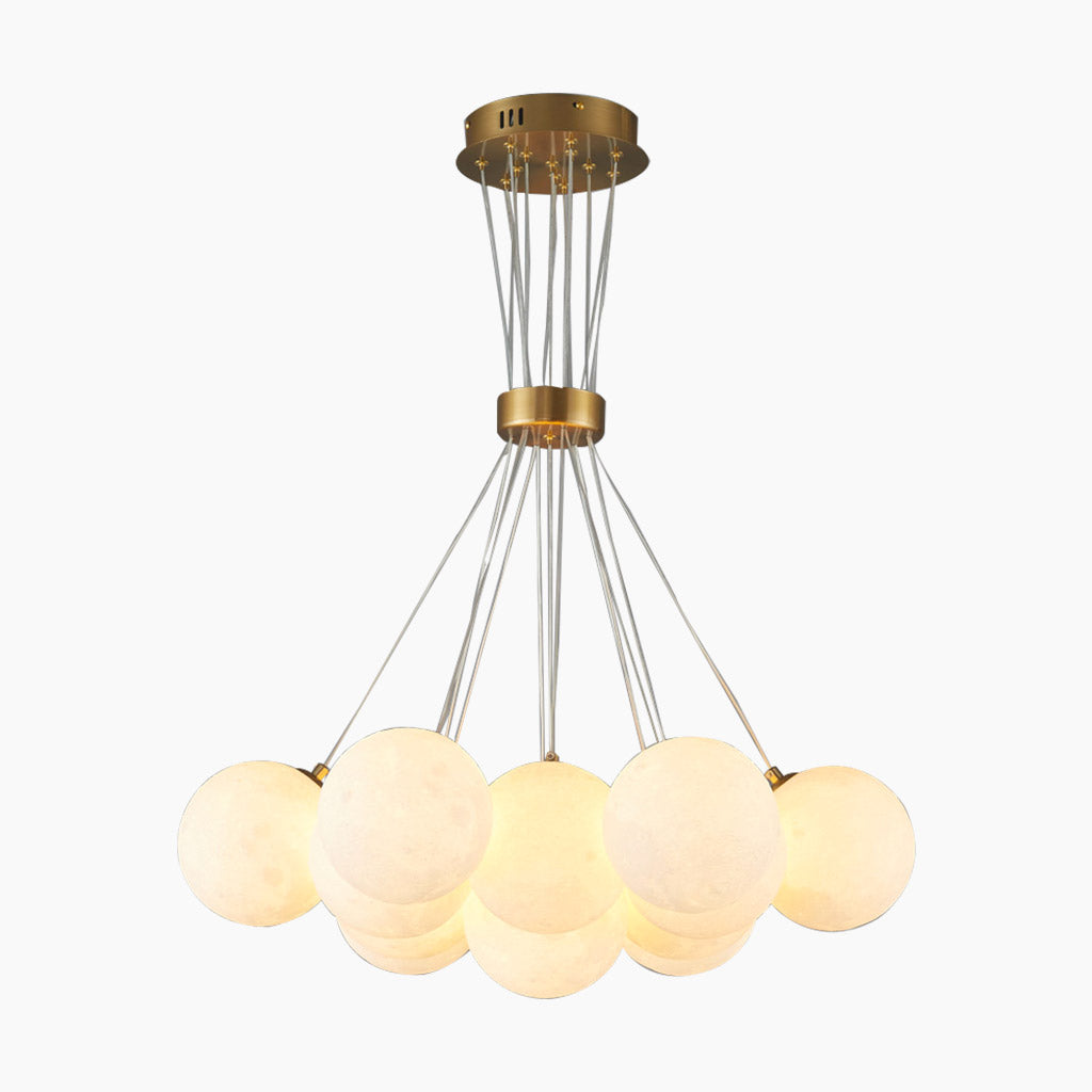 Lampadario a Globo in Vetro con Diverse Ombre Rotonde