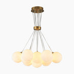 Lampadario a Globo in Vetro con Diverse Ombre Rotonde