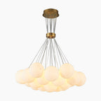 Lampadario a Globo in Vetro con Diverse Ombre Rotonde