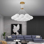 Lampadario a Globo in Vetro con Diverse Ombre Rotonde