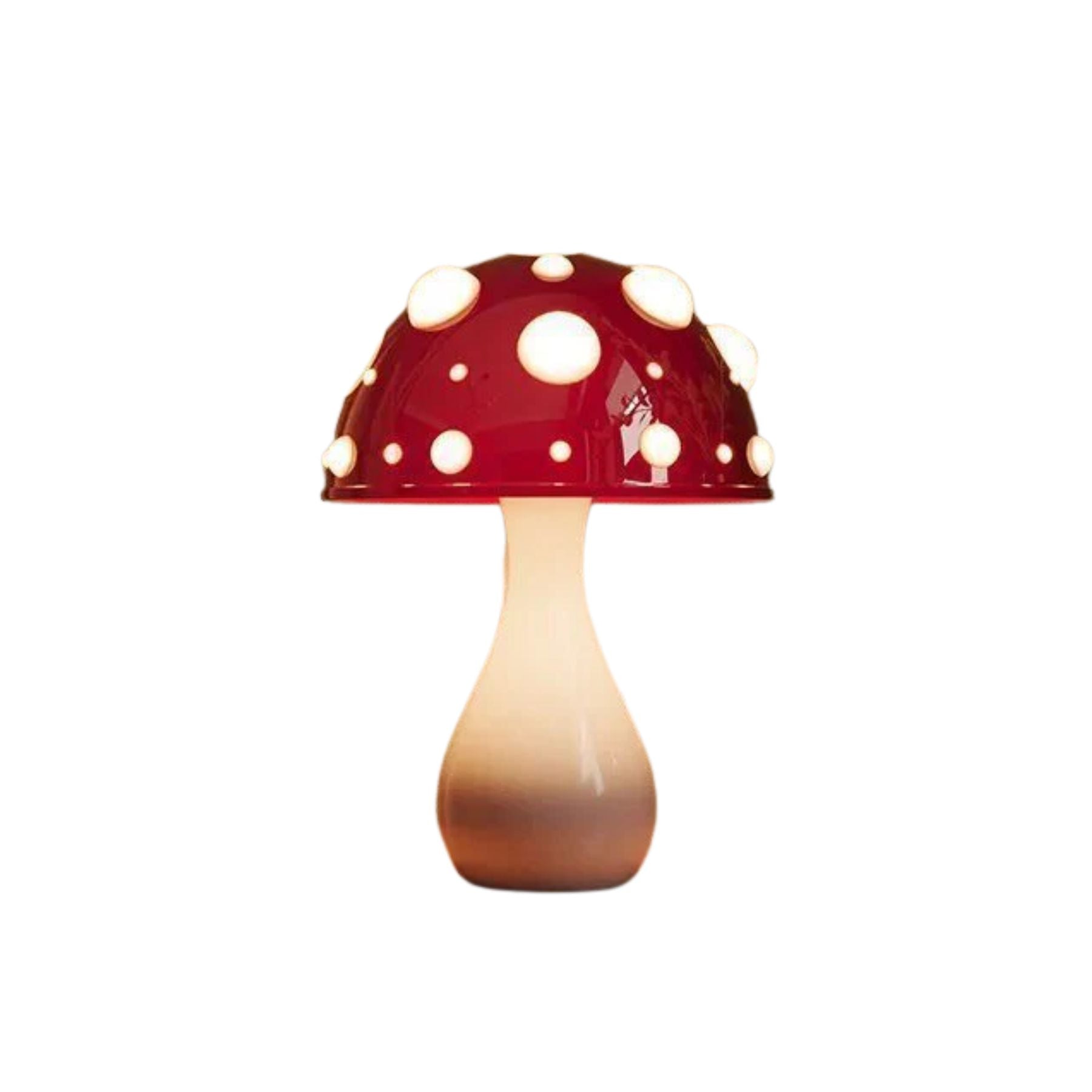 Mooshi Lampada da Tavolo – Vetro Acrilico – Bianco Caldo – Ø20 cm – Dimmerabile, Lampada da Tavolo Senza Fili a Forma di Fungo
