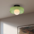 Lampada da soffitto Mulon – Vetro – Ambra – Ø30 cm – Design moderno per soggiorno e camera da letto