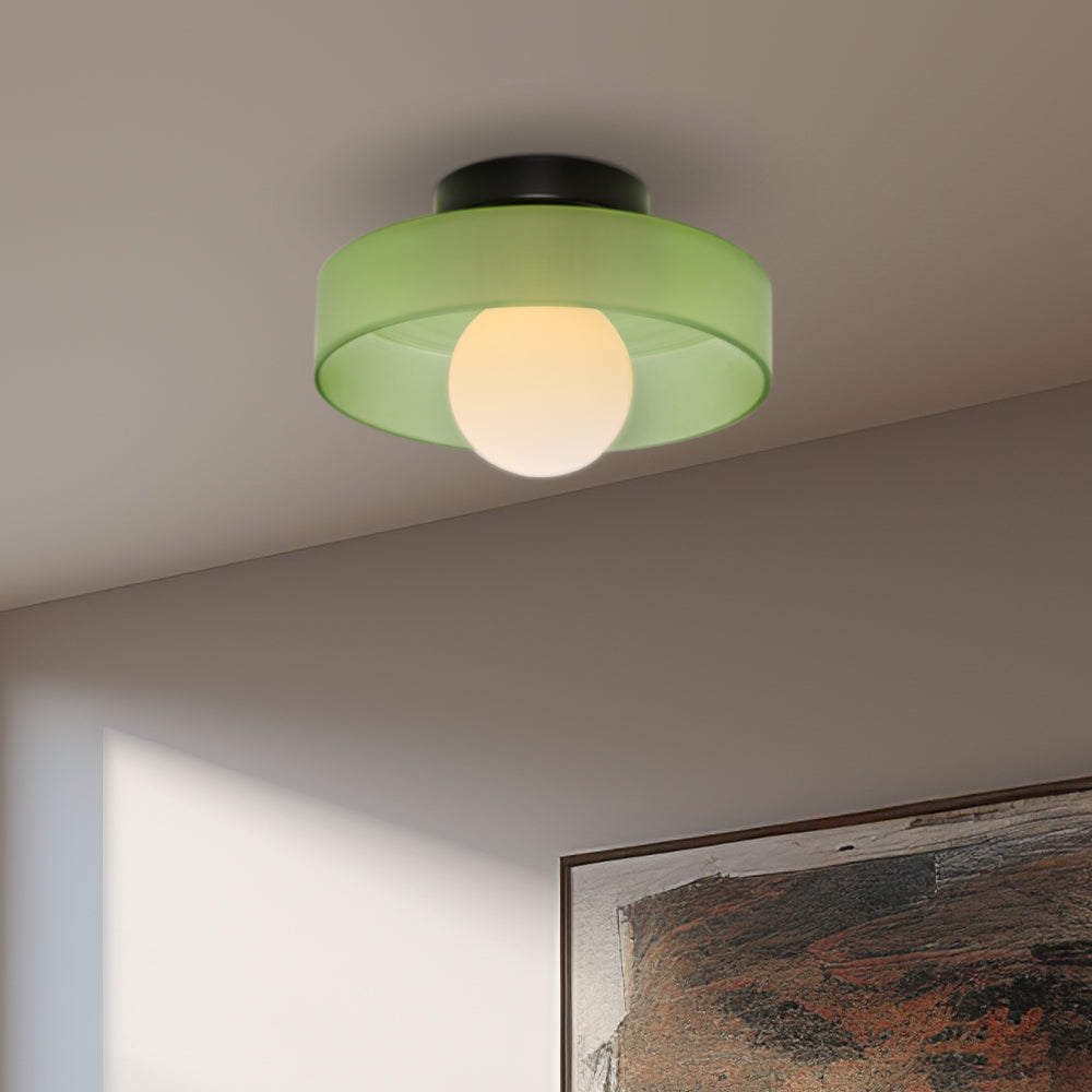 Lampada da soffitto Mulon – Vetro – Ambra – Ø30 cm – Design moderno per soggiorno e camera da letto
