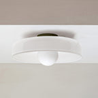 Lampada da soffitto Mulon – Vetro – Ambra – Ø30 cm – Design moderno per soggiorno e camera da letto