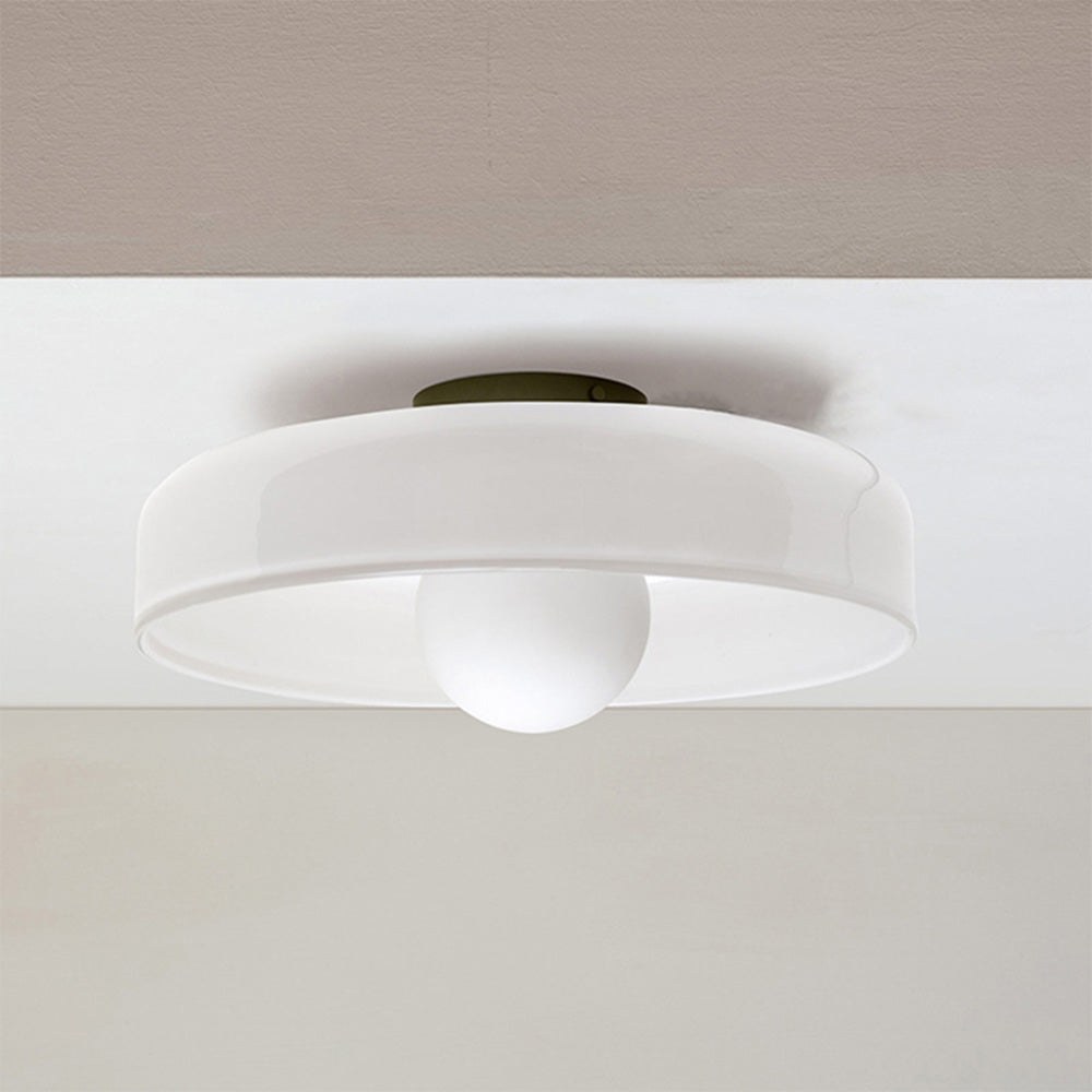 Lampada da soffitto Mulon – Vetro – Ambra – Ø30 cm – Design moderno per soggiorno e camera da letto