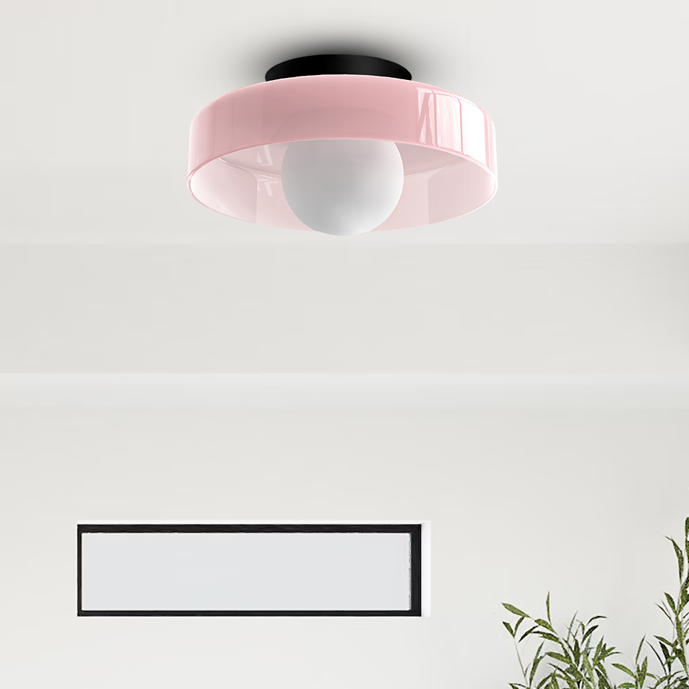 Lampada da soffitto Mulon – Vetro – Ambra – Ø30 cm – Design moderno per soggiorno e camera da letto