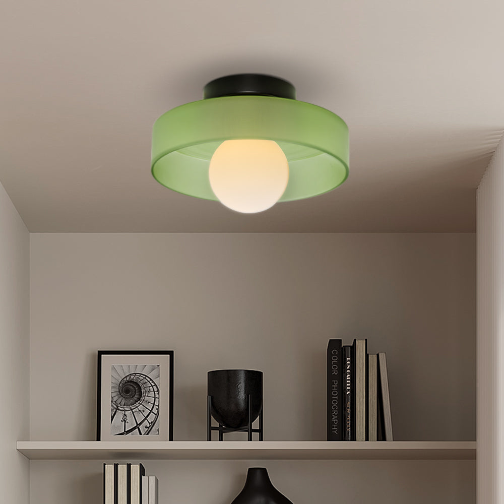 Lampada da soffitto Mulon – Vetro – Ambra – Ø30 cm – Design moderno per soggiorno e camera da letto