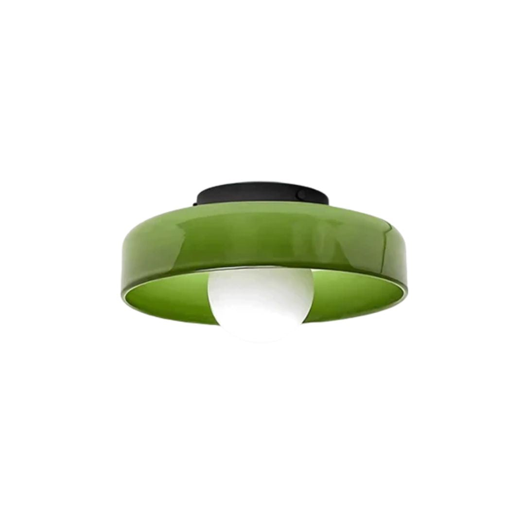 Lampada da soffitto Mulon – Vetro – Ambra – Ø30 cm – Design moderno per soggiorno e camera da letto